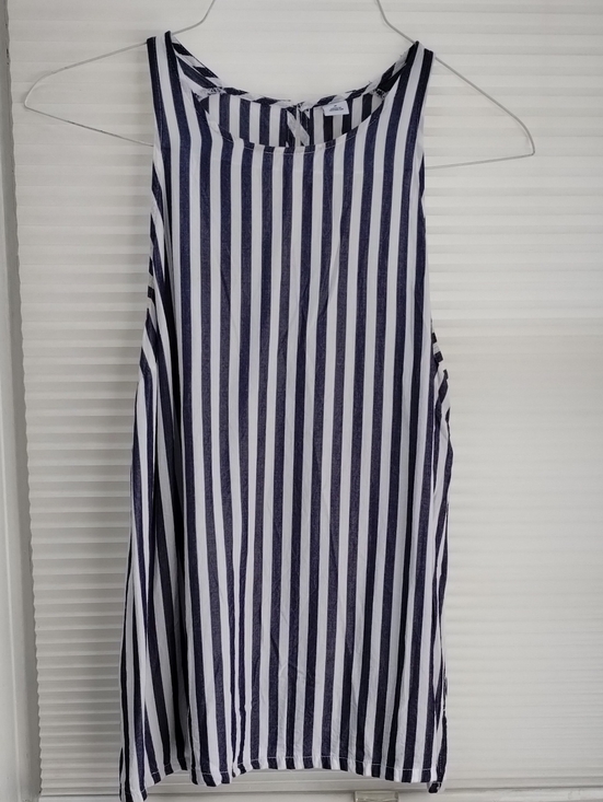 Old Navy Tops - Old Navy Dark Blue and White Striped Lightweight Tank